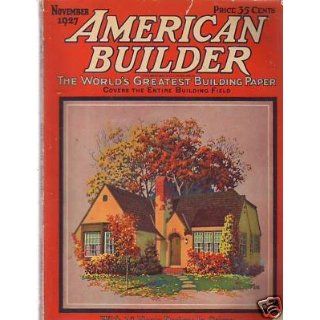 1927 American Builder November 16 floor plans; Church