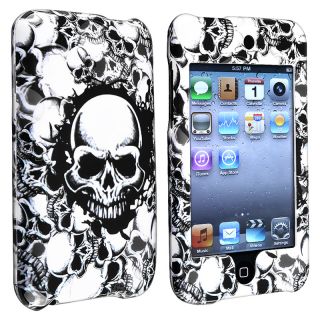 White Skull Snap on Case for Apple iPod Touch Generation 2/ 3