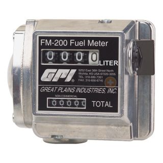 Gpi FM 200 L6N Flowmeter, Mechanical, 3/4 In, 15 to 76 LPM