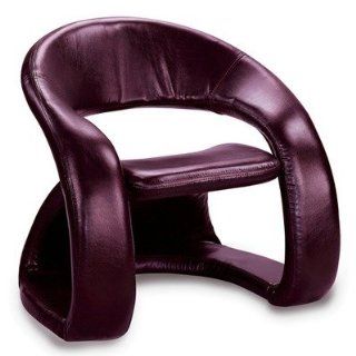 Burgundy Leather Retro Accent Chair By Coaster Furniture