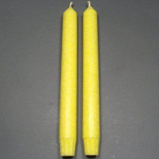 Pair of 9 Yellow Chakra Taper Candles, Aloha Bay, Color