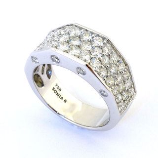 Sonia Bitton 18k White Gold 1 7/8ct TDW Diamond Ring