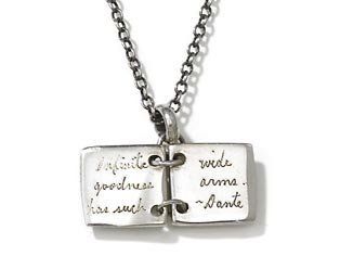 Jeanine Payer  Dante Book Necklace with Custom Quote