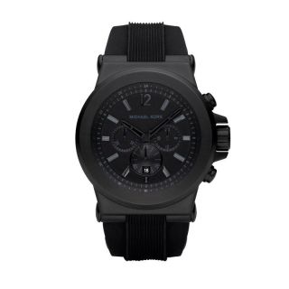 Michael Kors Mens MK8152 Black Silicone Strap Watch