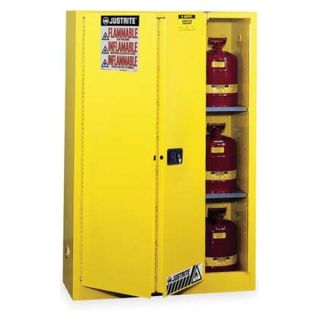 Justrite 894580 Flammable Safety Cabinet, 45 Gal., Yellow