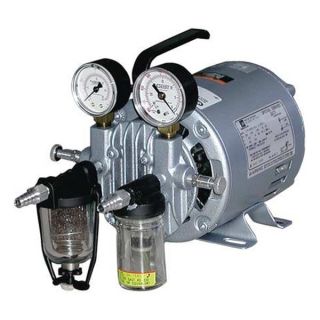 Gast 0211 V45F G8CX Vacuum Pump, Rotary Vane, 1/6 HP, 20 In HG