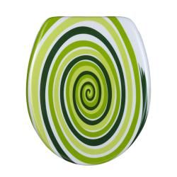 Green Spiral Designer Melamine Toilet Seat Cover