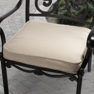 Clara 19 inch Outdoor Beige Cushion with Sunbrella Fabric