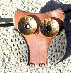 My Three Metals Owl Necklace (North Carolina)