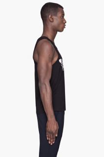 McQ Alexander McQueen Black Fly Placement Twisted Tank Top for men