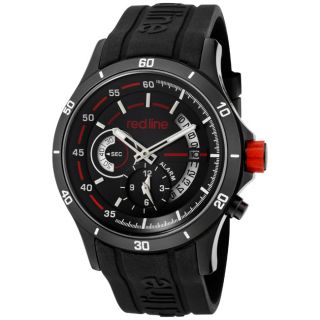 Red Line Mens Tech Black Silicone Watch