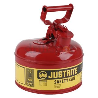 Justrite 7110100 Type I Safety Can, 1 gal., Red, 11In H