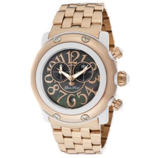 Glam Rock Unisex Miami Beach Rose Goldtone Ion Plated SS Watch