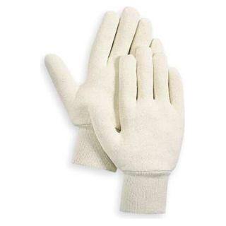 Condor 2AM49 Jersey Gloves, Cotton, L, White, PR