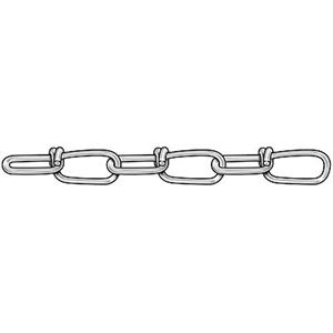 Approved Vendor 1ATY6 Chain, 255 Lb, Size 2/0, 100 Ft, SS, Plain