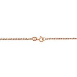 Mondevio Rose Gold Over Silver 24 inch Twisted Rope Chain Necklace