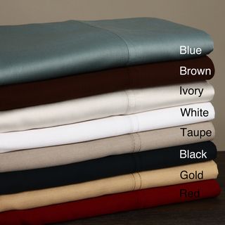 410 Thread Count Solid Sateen Sheet Set, 100 percent Egyptian Cotton