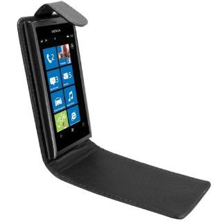 mumbi PREMIUM ECHT Leder Flip Case Nokia Lumia 800 Tasche Hülle