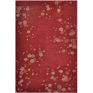 Hand tufted Red Multicolor Rug (5 x 76)