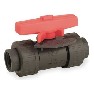 GF Piping Systems 161323542 Ball Valve, Metering, 1/2 In FNPT, PVC