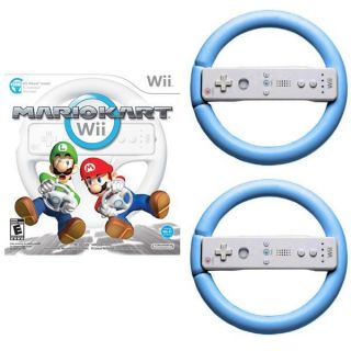 Mario Kart for Nintendo Wii and 2 Extra Blue Wheels