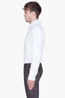 Raf Simons White Slim Fit Speckled Shirt for men