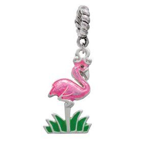 Hot Pink Flamingo Charm Bead Hanger [Jewelry] Delight