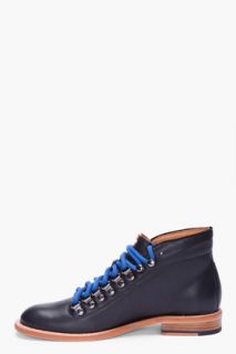 Shipley & Halmos Black Leather Nederland Boots for men