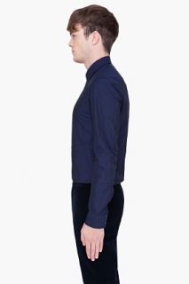 Kenzo Navy Patterned Dress Shirt for men