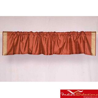 Rust Sari Fabric Decorative Valances (India) (Pack of 2)