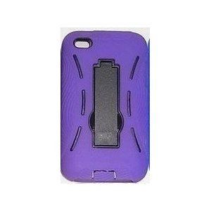 Purple Heavy Duty Silicone Hard Cover Stand Case Skin for