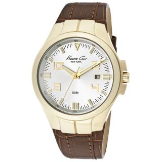 Kenneth Cole Mens Brown Genuine Leather Watch
