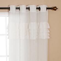 Best Home Fashion Pleated Faux Linen 84 inch Grommet Top Curtain Pair