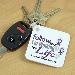 Walk for Life Pancreatic Cancer Awareness Key Chain  