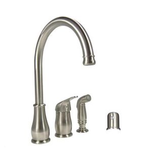 Brushed Nickel Single handle Kitchen Faucet with Side Spray and Air