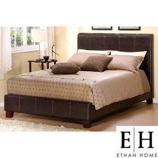 ETHAN HOME Castillian Full Sized Dark Brown Upholstered Bed