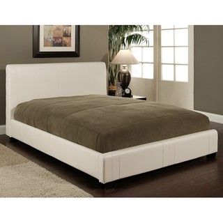 Abbyson Living Malibu White Bi Cast Leather Full Size Bed