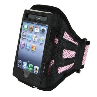 BasAcc Black/ Light Pink Armband for Apple iPhone 4S/ 3GS/ iPod touch