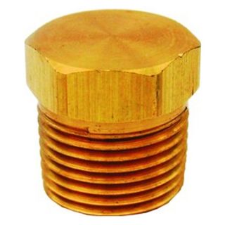Anderson Fittings 121AS C 3/8 MPT Solid Hex Head Plug Brass Pipe