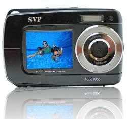 Aqua 5500 Black (with Micro 4GB) 18MP Dual Screen Waterproof Digital