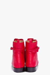 Repetto Red Leather Boots for women