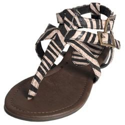 Journee Collection Girls Trish 2s Zebra T strap Sandals Today $25