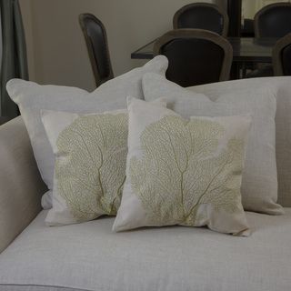 Christopher Knight Home Beige Embroidered Pillows (Set of 2