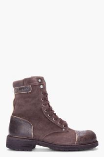 Diesel Espresso Suede Yell Boots for men