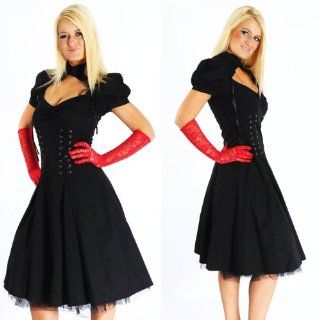 Kleid mit Schnürung und elegantem Dekoltee Rockabilly Punk Ska Style