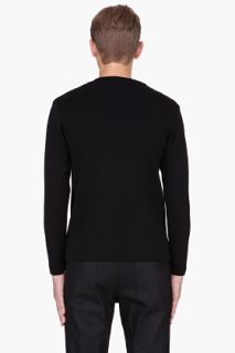 Mugler Black Cutout Front Sweater for men