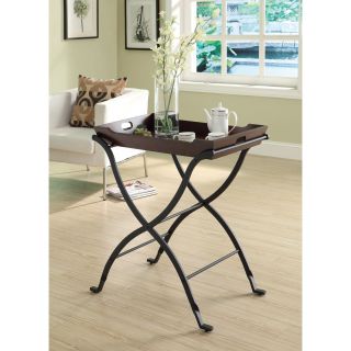 Cherry/ Charcoal Black Metal Server with Removable Tray Today $194.99