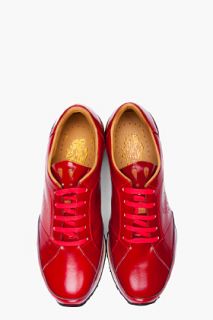 Mr. Hare Red Patent Leather Vonnegut Runners for men