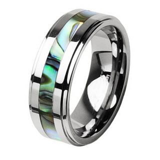Mens Tungsten Carbide Abalone Inlay Ring (8 mm) Today $43.99 4.8 (4