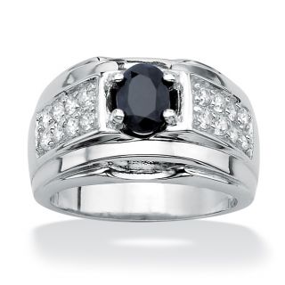 men s simulated sapphire and cubic zirconia ring msrp $ 178 00 today